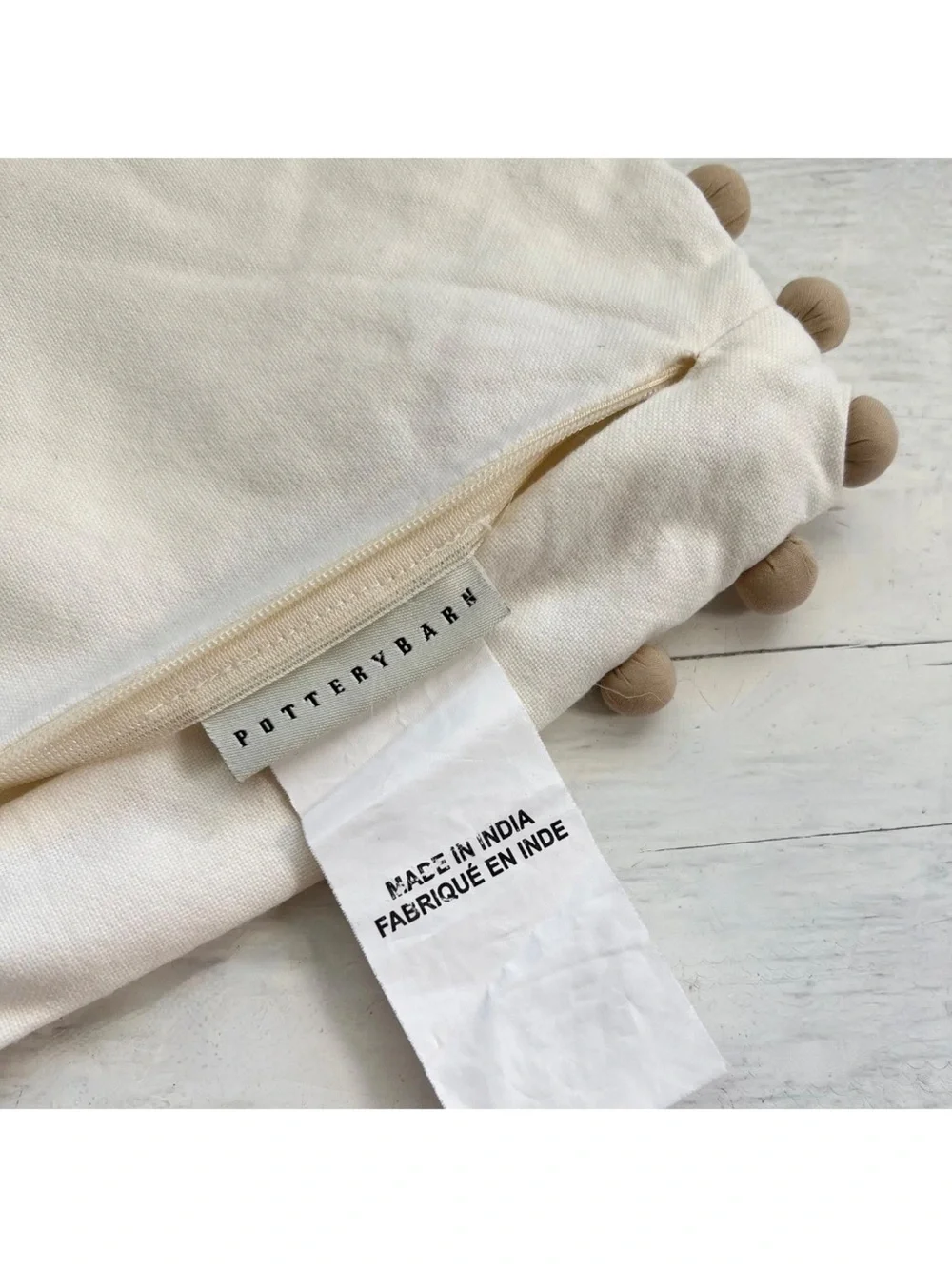 (1) POTTERY BARN  Embroidered  18